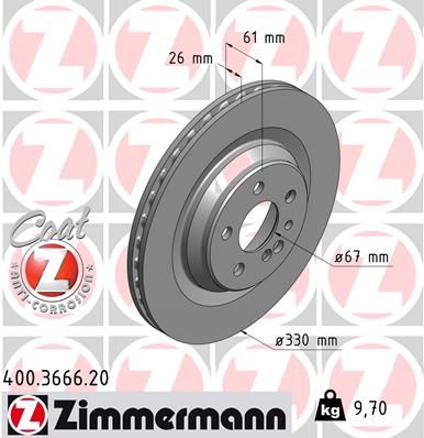 ZIMMERMANN 400.3666.20 Brake Disc