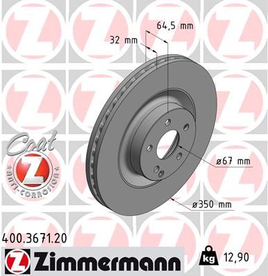 ZIMMERMANN 400.3671.20 Brake Disc
