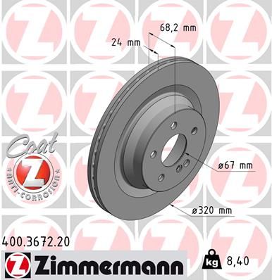 ZIMMERMANN 400.3672.20 Brake Disc