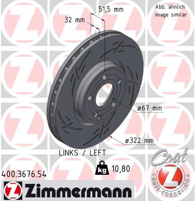 ZIMMERMANN 400.3676.54 Brake Disc
