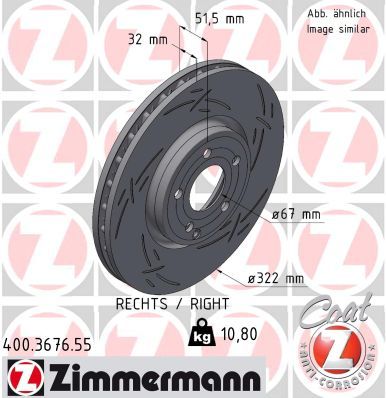 ZIMMERMANN 400.3676.55 Brake Disc