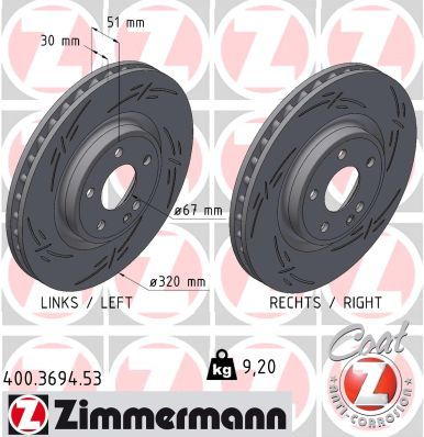 Brake Disc ZIMMERMANN 400.3694.53