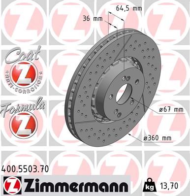 Brake Disc ZIMMERMANN 400.5503.70