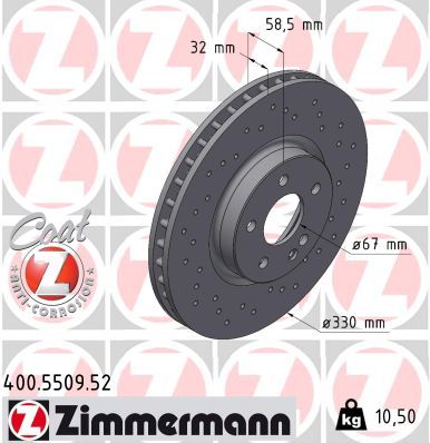 Brake Disc ZIMMERMANN 400.5509.52