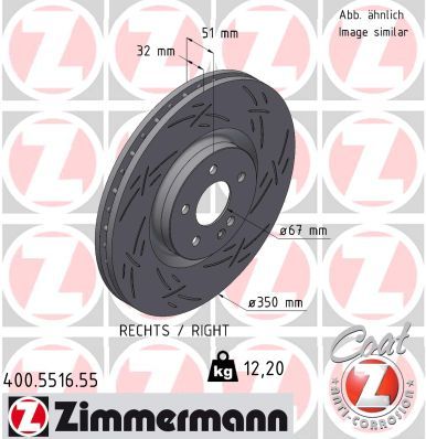 Brake Disc ZIMMERMANN 400.5516.55