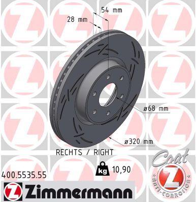 ZIMMERMANN 400.5535.55 Brake Disc