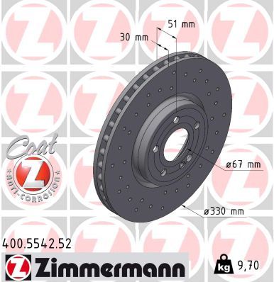 ZIMMERMANN 400.5542.52 Brake Disc