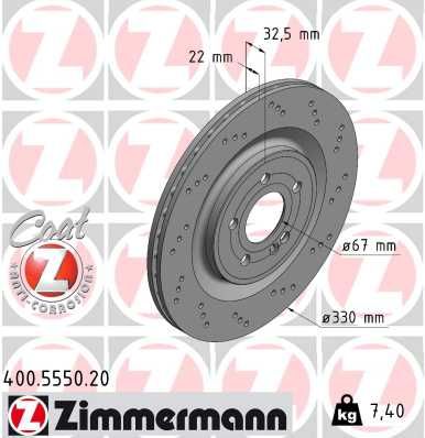 ZIMMERMANN 400.5550.20 Brake Disc