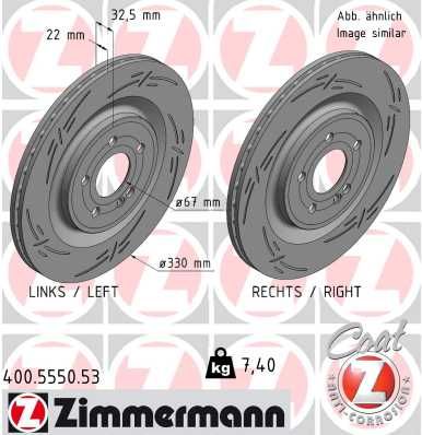 ZIMMERMANN 400.5550.53 Brake Disc
