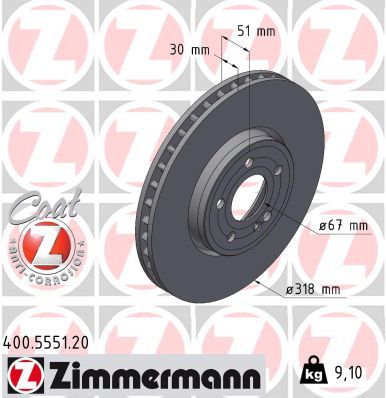 ZIMMERMANN 400.5551.20 Brake Disc