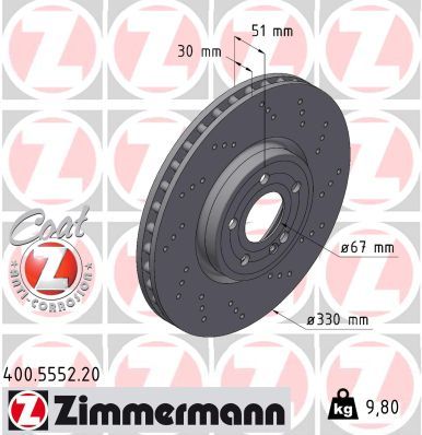 ZIMMERMANN 400.5552.20 Brake Disc