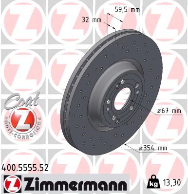 Brake Disc ZIMMERMANN 400.5555.52