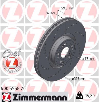 ZIMMERMANN 400.5558.20 Brake Disc