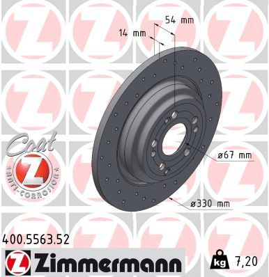 Brake Disc ZIMMERMANN 400.5563.52