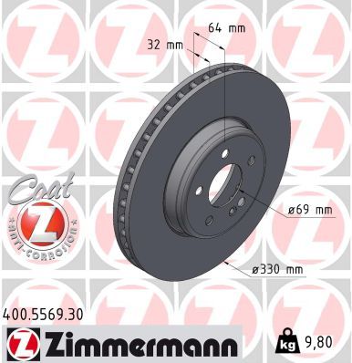 Brake Disc ZIMMERMANN 400.5569.30