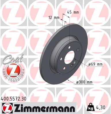 Brake Disc ZIMMERMANN 400.5572.30