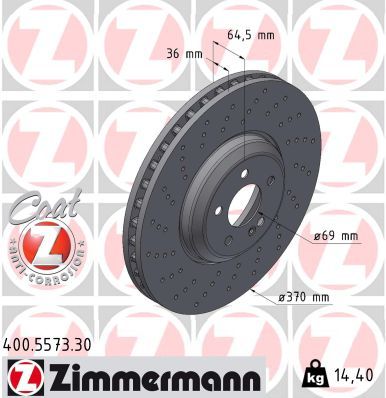 Brake Disc ZIMMERMANN 400.5573.30