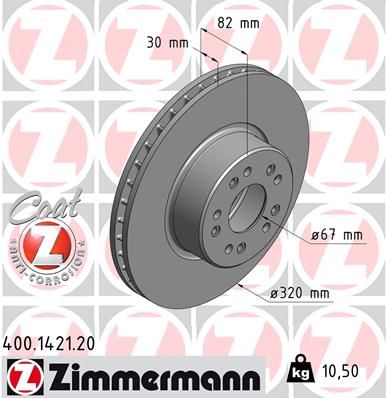 ZIMMERMANN 400.1421.20 Brake Disc