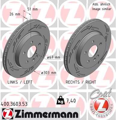 Brake Disc ZIMMERMANN 400.3603.53