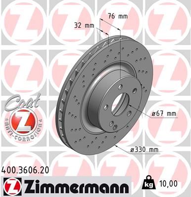 ZIMMERMANN 400.3606.20 Brake Disc