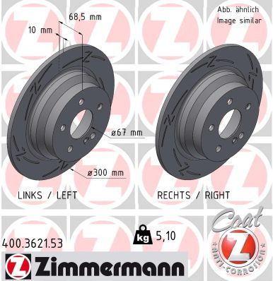 ZIMMERMANN 400.3621.53 Brake Disc