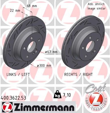 Brake Disc ZIMMERMANN 400.3622.53