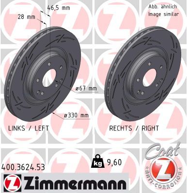ZIMMERMANN 400.3624.53 Brake Disc