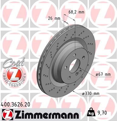 ZIMMERMANN 400.3626.20 Brake Disc