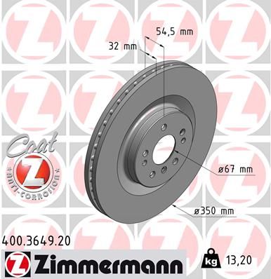 ZIMMERMANN 400.3649.20 Brake Disc