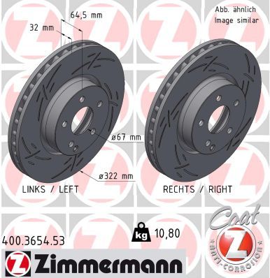 Brake Disc ZIMMERMANN 400.3654.53