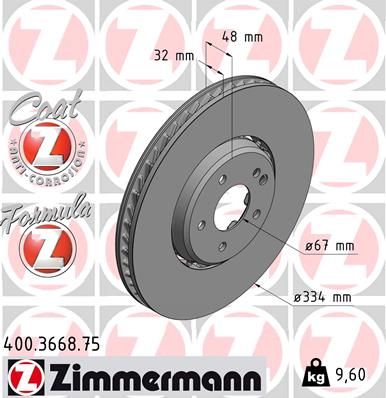 Brake Disc ZIMMERMANN 400.3668.75