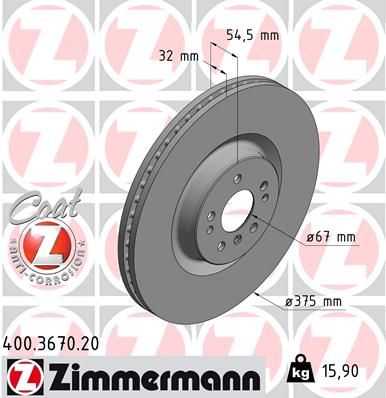 ZIMMERMANN 400.3670.20 Brake Disc
