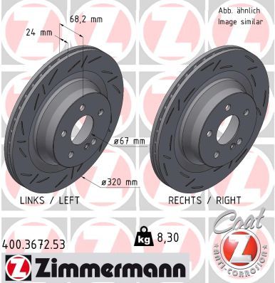 ZIMMERMANN 400.3672.53 Brake Disc