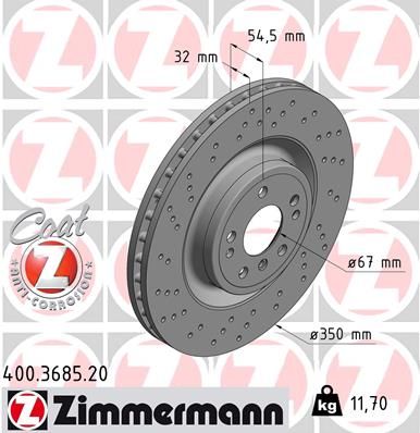 Brake Disc ZIMMERMANN 400.3685.20