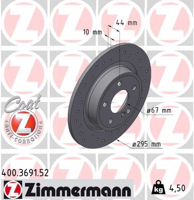 Brake Disc ZIMMERMANN 400.3691.52