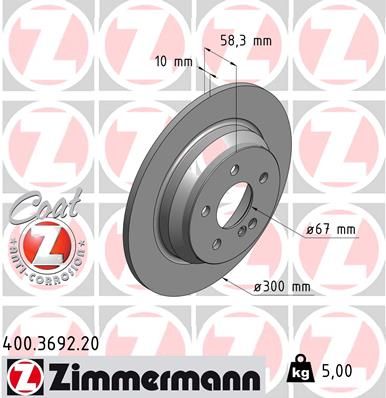 ZIMMERMANN 400.3692.20 Brake Disc