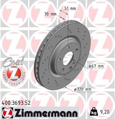 Brake Disc ZIMMERMANN 400.3693.52