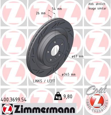 Brake Disc ZIMMERMANN 400.3699.54