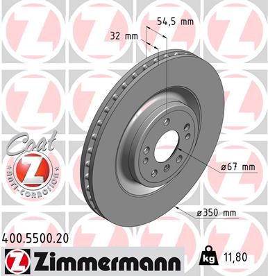 ZIMMERMANN 400.5500.20 Brake Disc