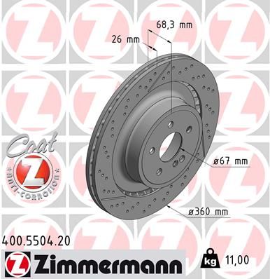 Brake Disc ZIMMERMANN 400.5504.20