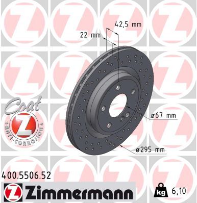 ZIMMERMANN 400.5506.52 Brake Disc