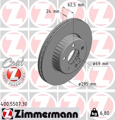 Brake Disc ZIMMERMANN 400.5507.30