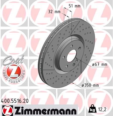 Brake Disc ZIMMERMANN 400.5516.20