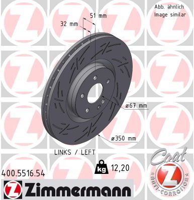 Brake Disc ZIMMERMANN 400.5516.54