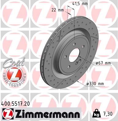 Brake Disc ZIMMERMANN 400.5517.20