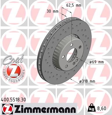 Brake Disc ZIMMERMANN 400.5518.30