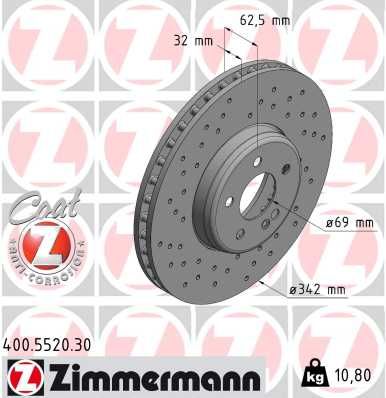 Brake Disc ZIMMERMANN 400.5520.30