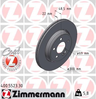 Brake Disc ZIMMERMANN 400.5523.30