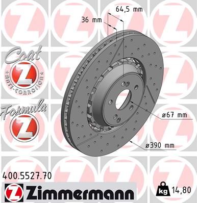 ZIMMERMANN 400.5527.70 Brake Disc
