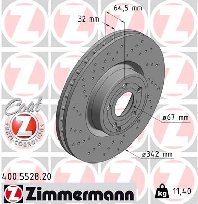 ZIMMERMANN 400.5528.20 Brake Disc